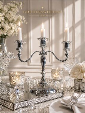 STUNNING TRI~CANDLE STICK